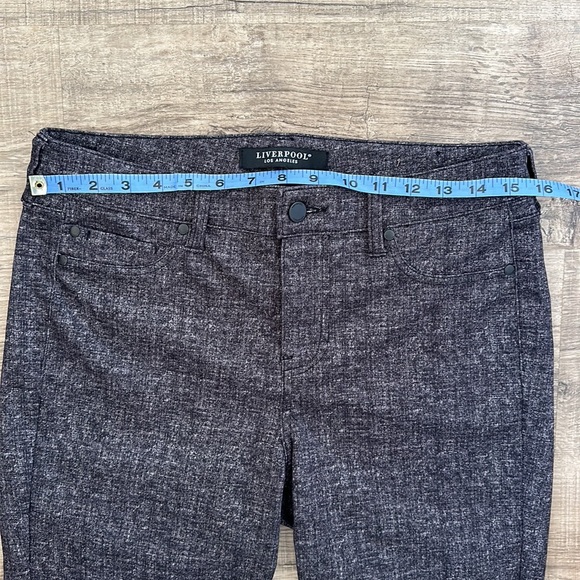 Liverpool Amelia Printed Gray Tweed Leggings, Size 10 - Picture 12 of 14